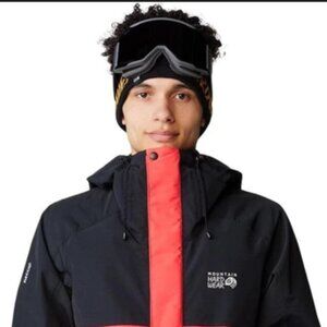 Mountain Hardwear Men's First Tracks Jacket, Solar Pink, Black, XL